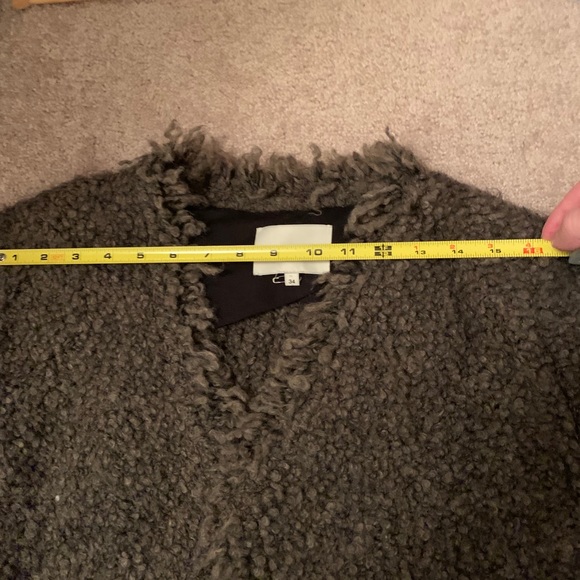 IRO Brown Boucle drape front jacket. - Picture 5 of 8